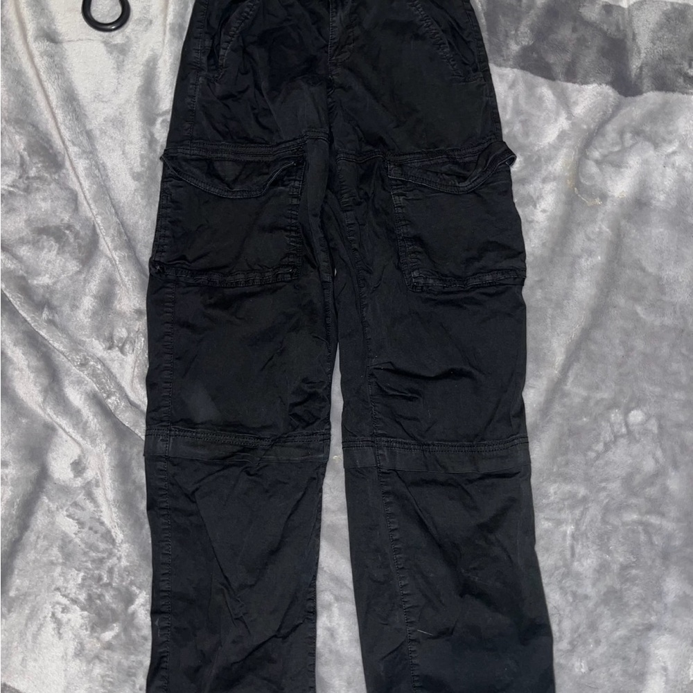 Garage low rise black cargo pants